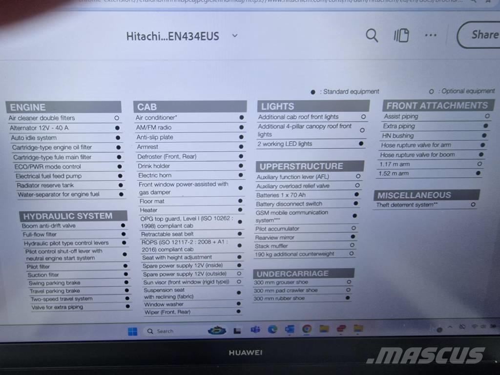 Hitachi ZX 33 U-6 小型挖掘机