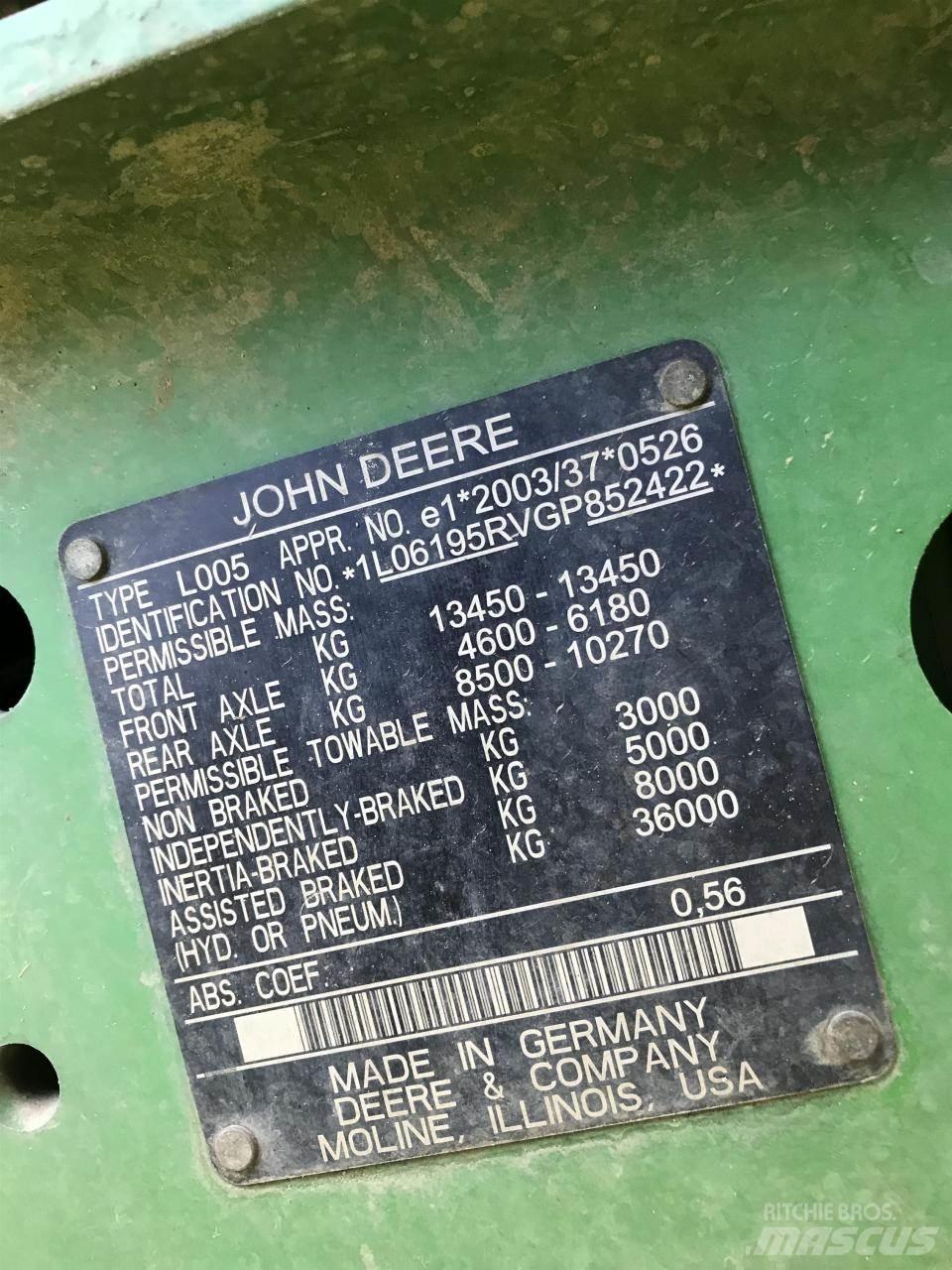 John Deere 6195R 拖拉机/农用车
