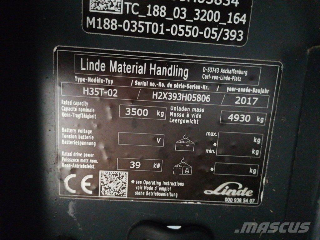 Linde H35T-02 天然气叉车