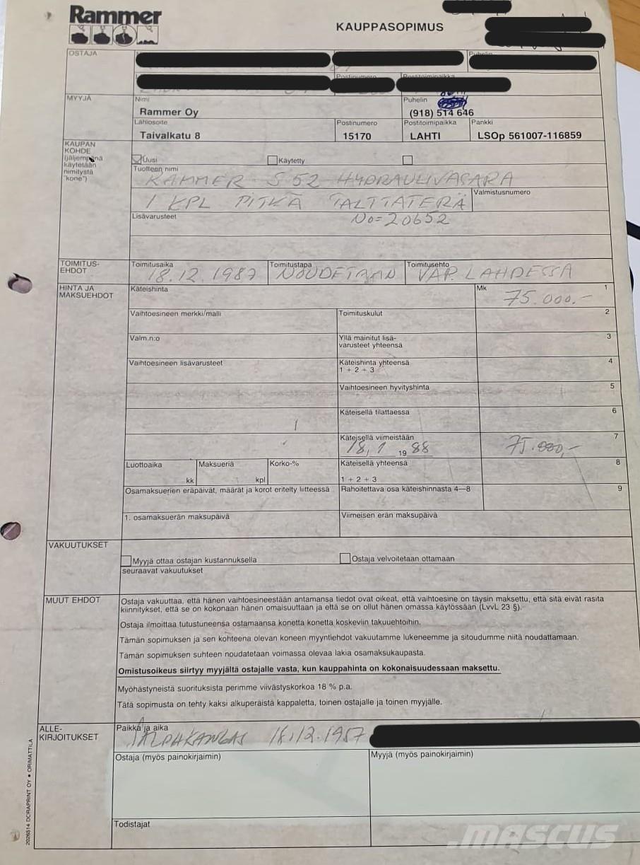 Rammer S52 破碎锤