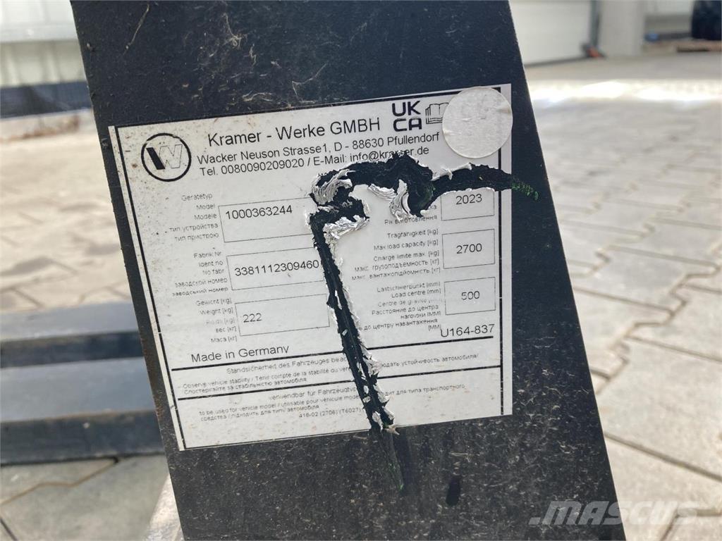 Kramer 1200 mm 前装载配件