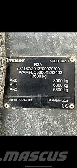 Fendt Tigo 50 MR 箱式拖车