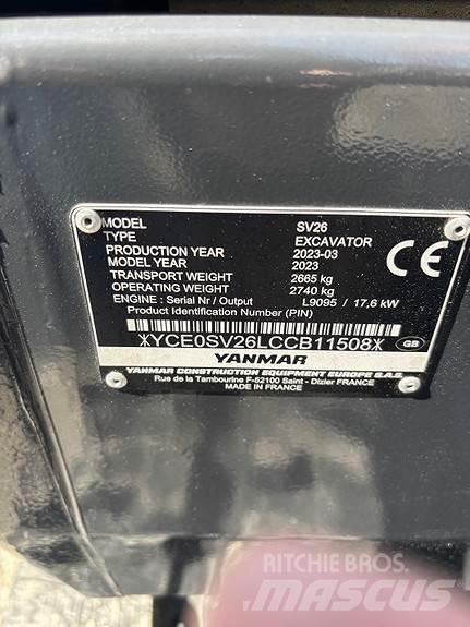 Yanmar SV26 小型挖掘机
