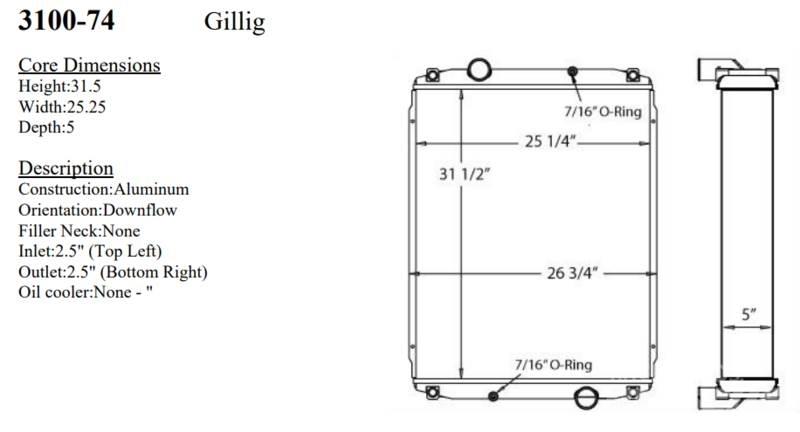 Gillig Bus 散热器