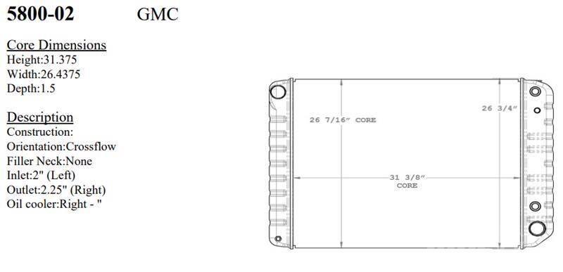 GMC  散热器