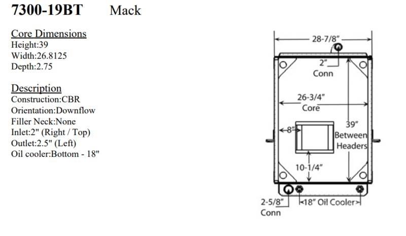 Mack LE 散热器