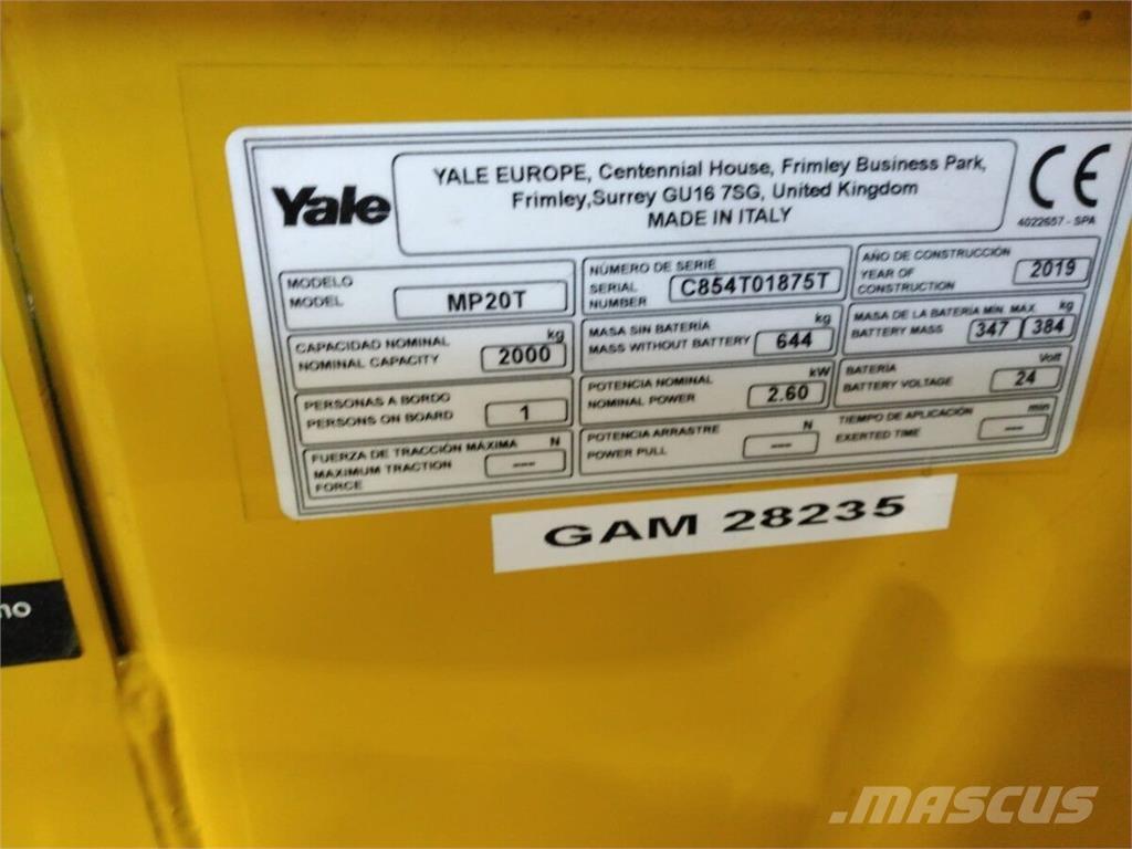 Yale MP20T 中端式装载机