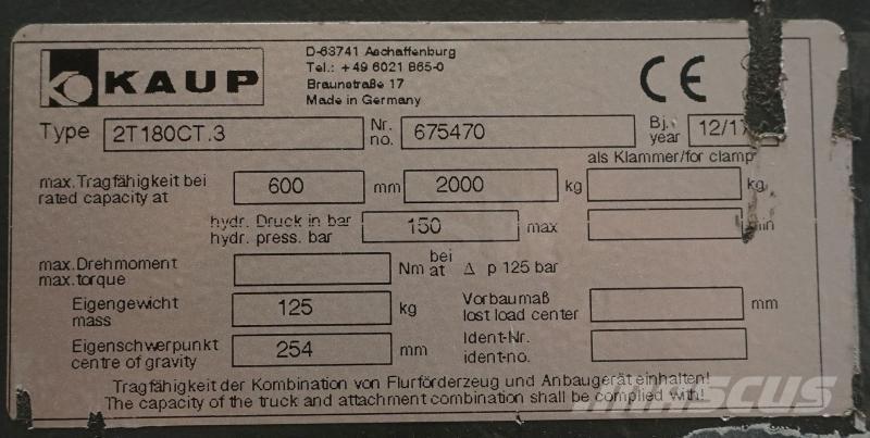 Kaup 2T180CT.3 货叉