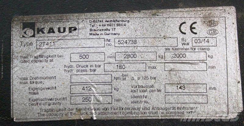 Kaup 2T411 其他附件和组件