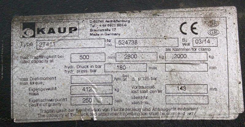 Kaup 2T411 其他附件和组件