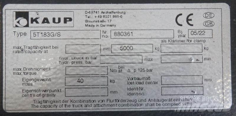Kaup 5T183G/S 其他附件和组件