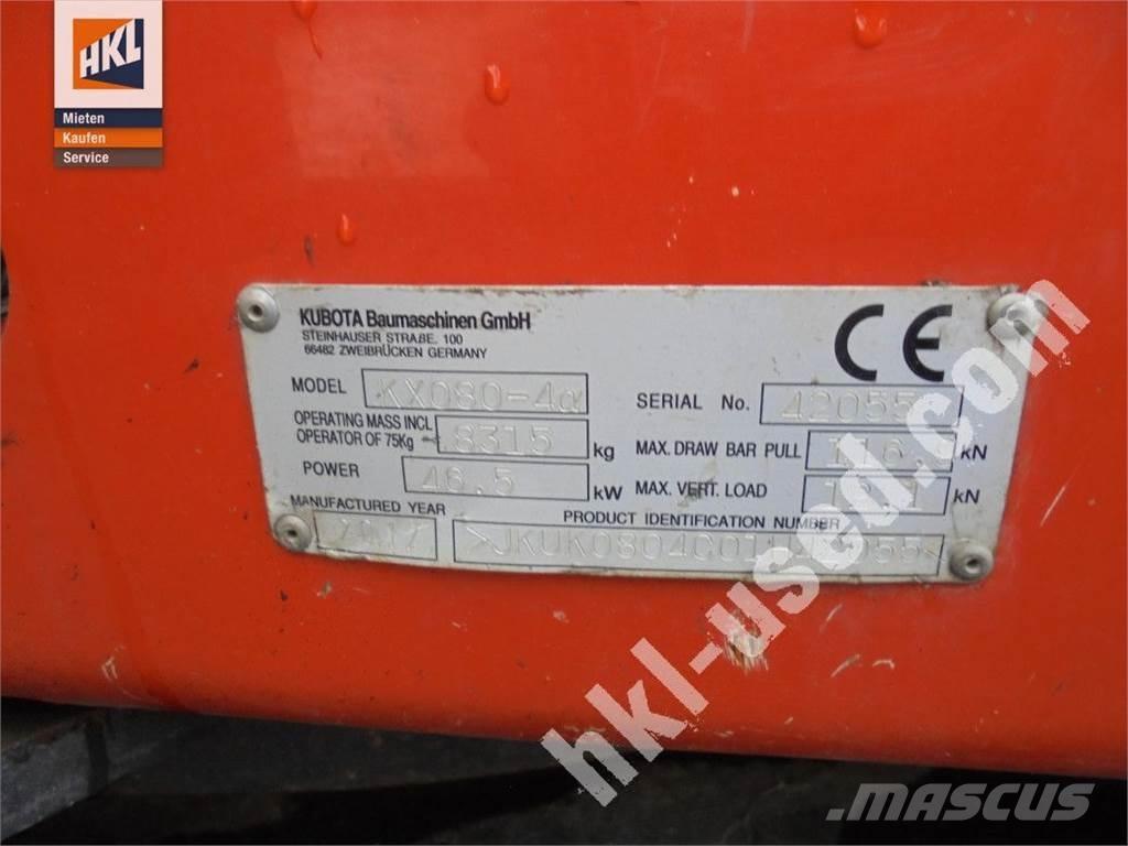 Kubota KX 080-4 小型挖掘机
