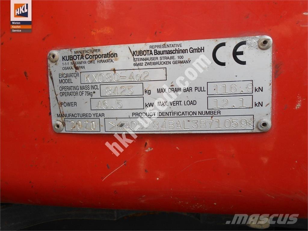 Kubota KX 080-4 小型挖掘机