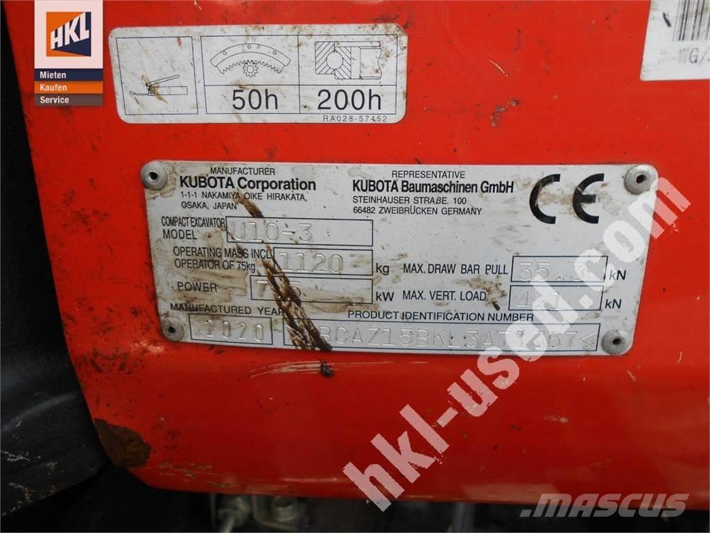 Kubota U 10-3 小型挖掘机