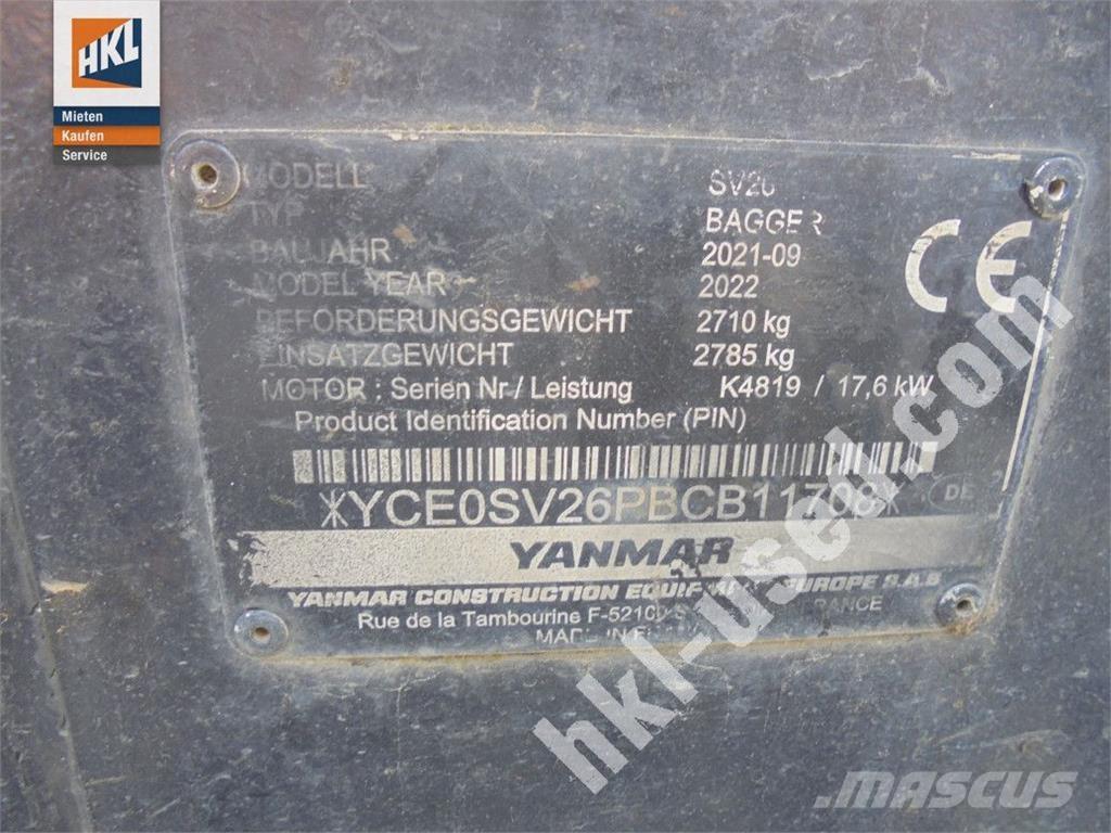 Yanmar SV 26 小型挖掘机
