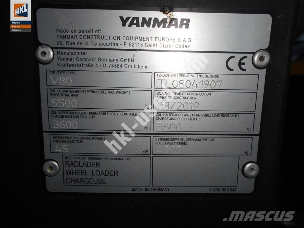 Yanmar V 80 轮式装载机