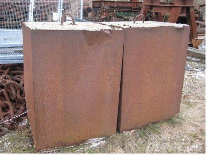  Ballastvægte 4 stk. - 2300 kg 起重机配件设备