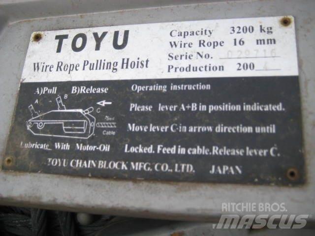  Rope pulling hoist - 3 stk. 吊车起重机、绞车吊货机和物料升降机