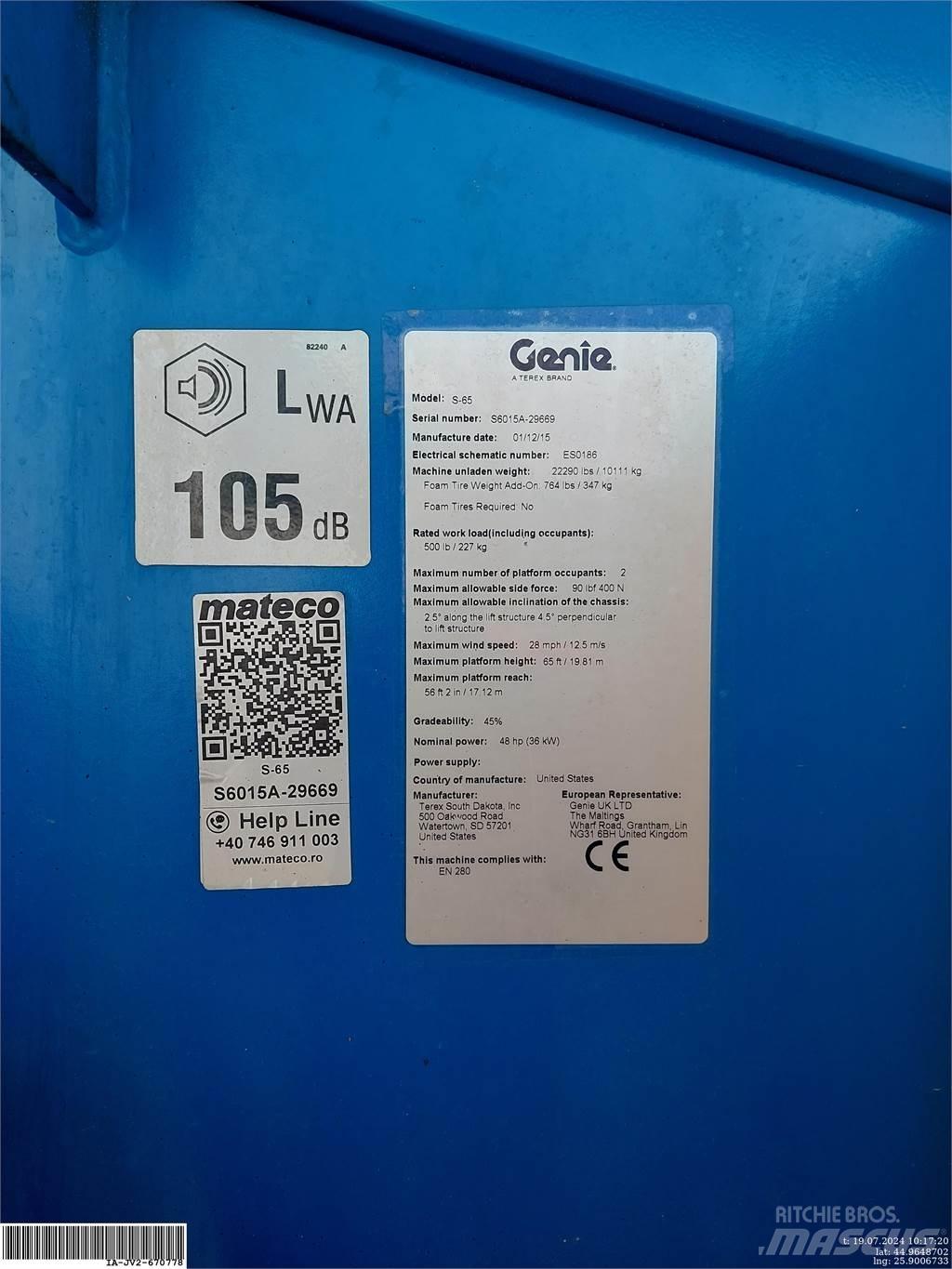 Genie S-65 直臂高空工作平台