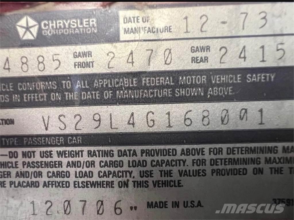 Plymouth Duster 其他组件