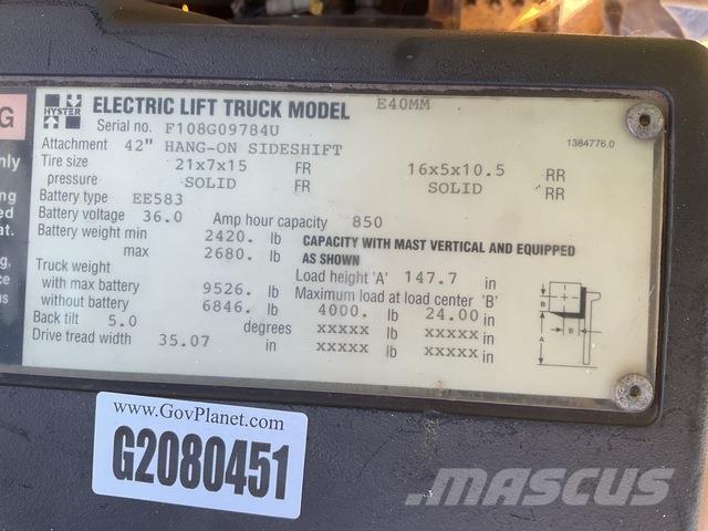Hyster E40MM 电动叉车