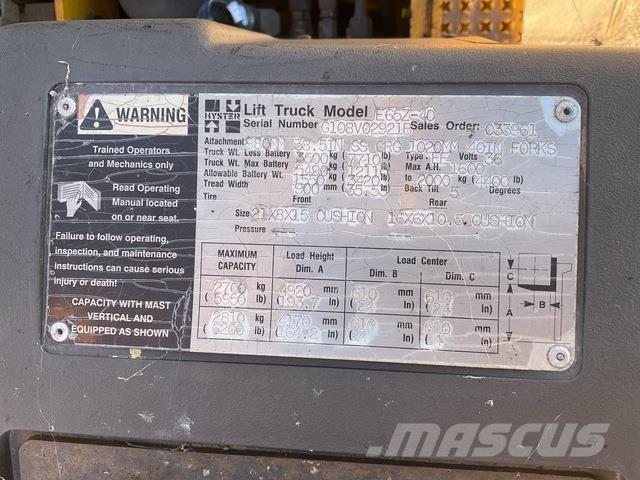 Hyster E65Z-40 电动叉车