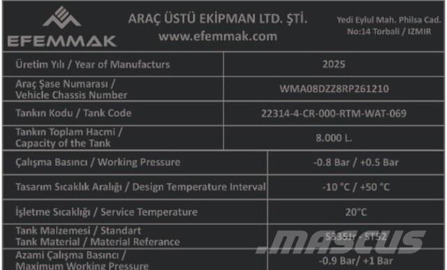 MAN TGM18.250 水罐车