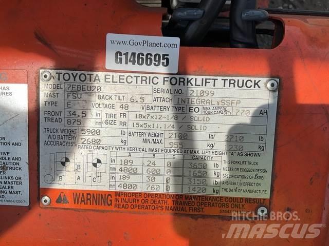Toyota 7FBEU20 电动叉车