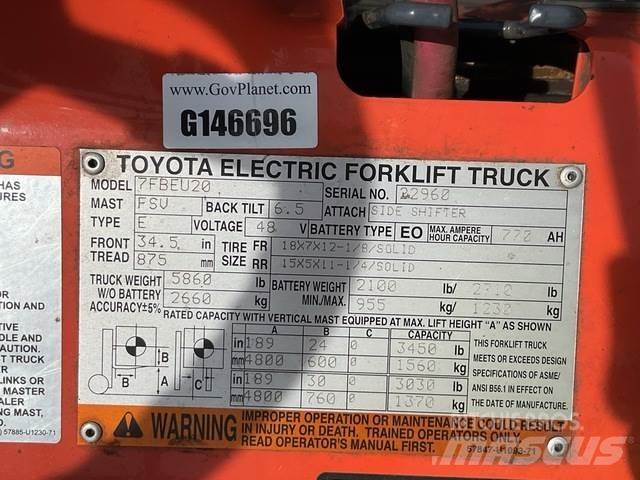 Toyota 7FBEU20 电动叉车