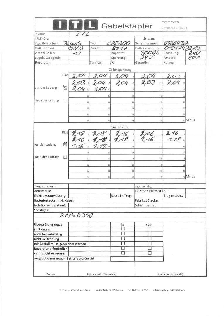 Toyota LPE200 手摇升降机