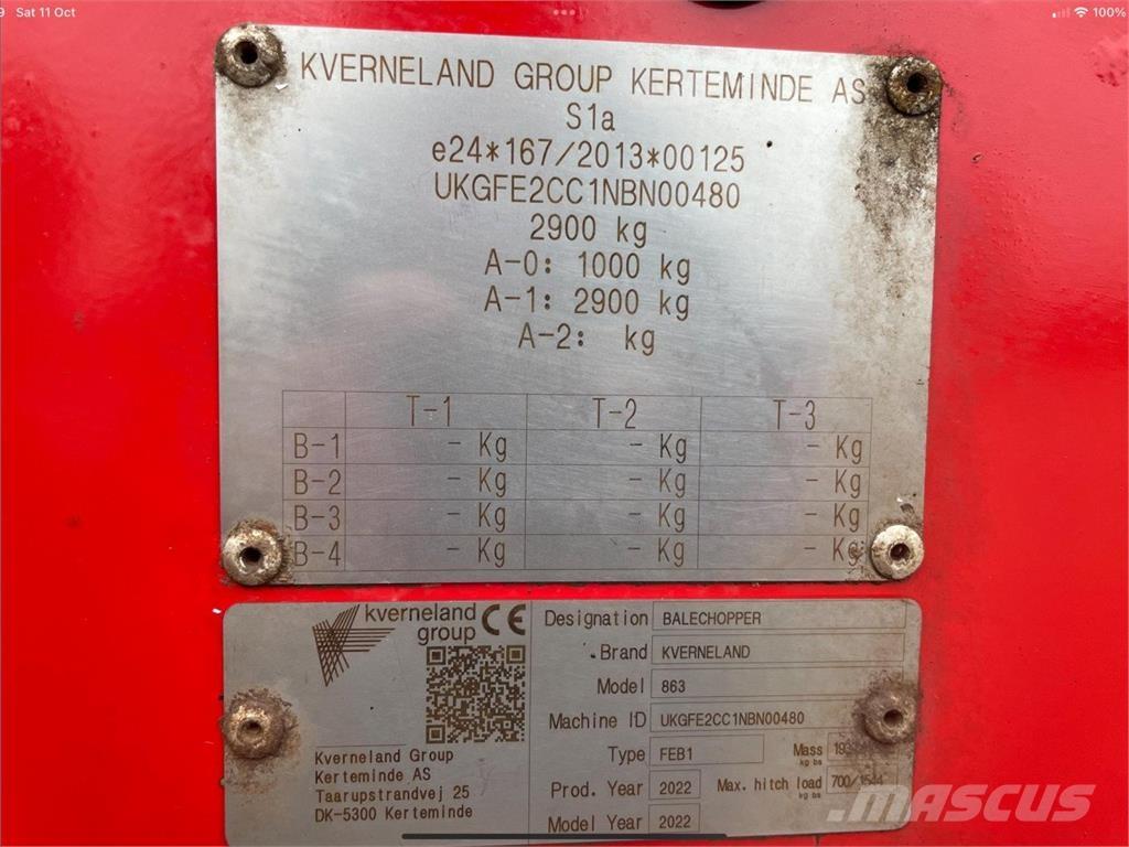 Kverneland 863 饲料加工设备