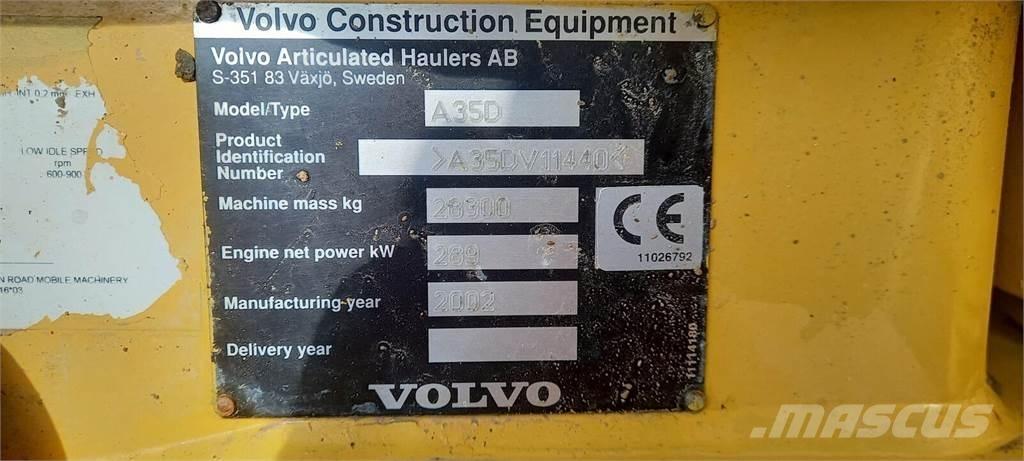 Volvo A35D 铰接式自卸车