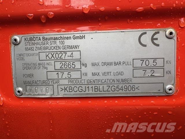 Kubota KX027-4 中型挖掘机
