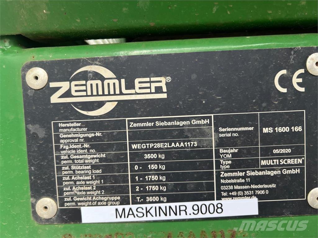 Zemmler MS1600 原料分级设备