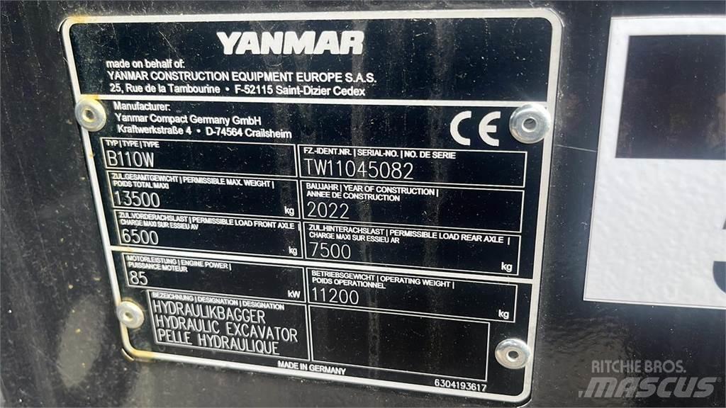 Yanmar B110W 轮式挖掘机