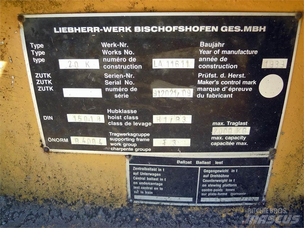 Liebherr 20K 塔式起重机