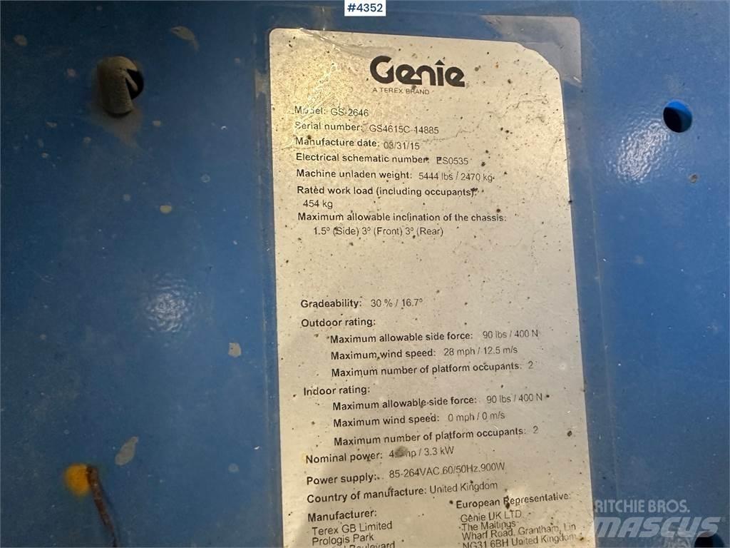 Genie GS-2646 其他升降机和高空作业平台