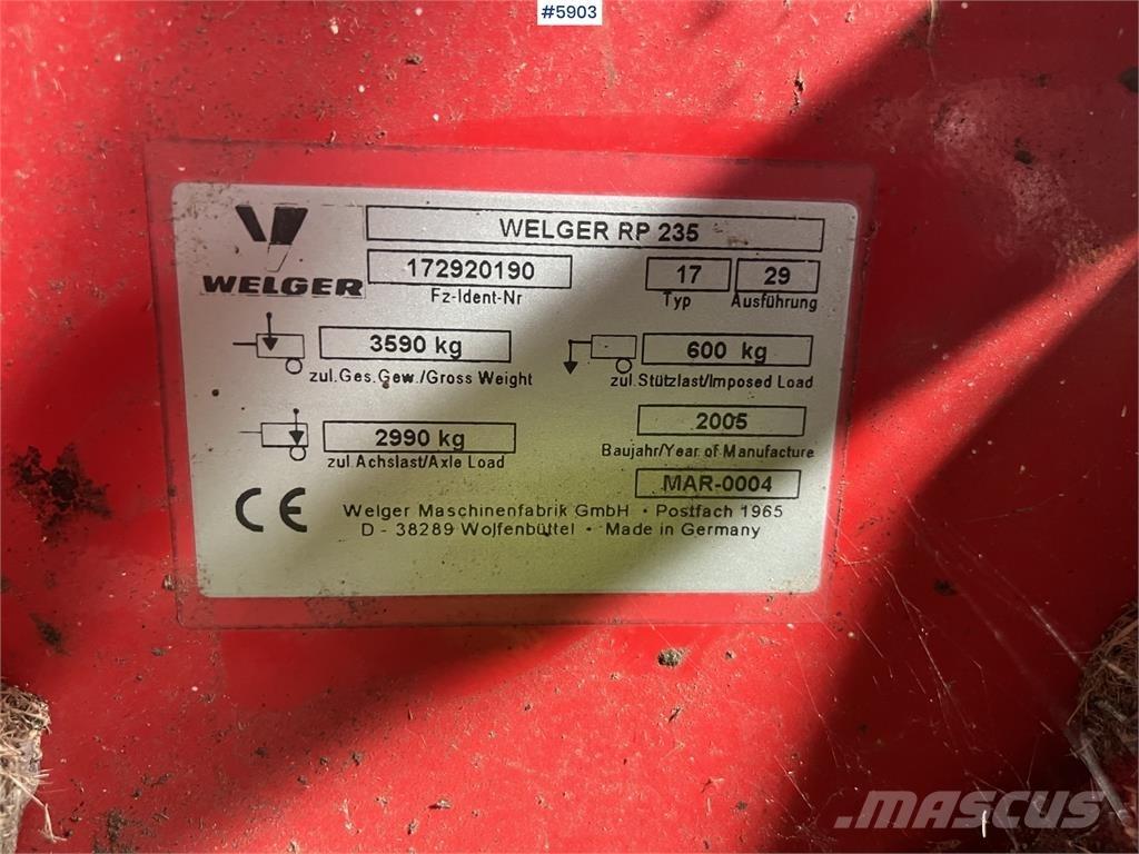 Welger RP 235 其他根茎作物收获机械