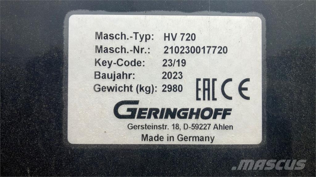 Geringhoff HV 720 联合收割机配件