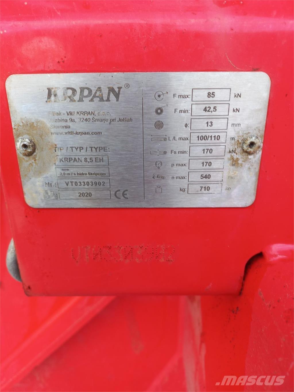 Krpan 8,5EH 绞车