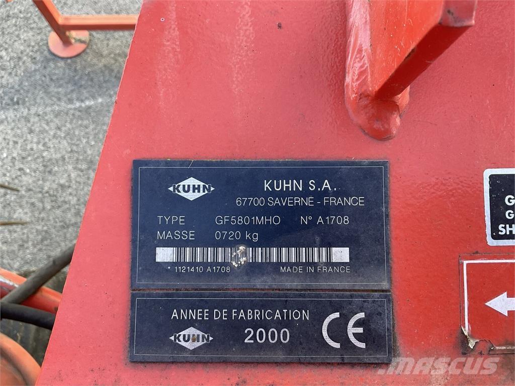 Kuhn GF 5801 MHO 犁耙和摊草机