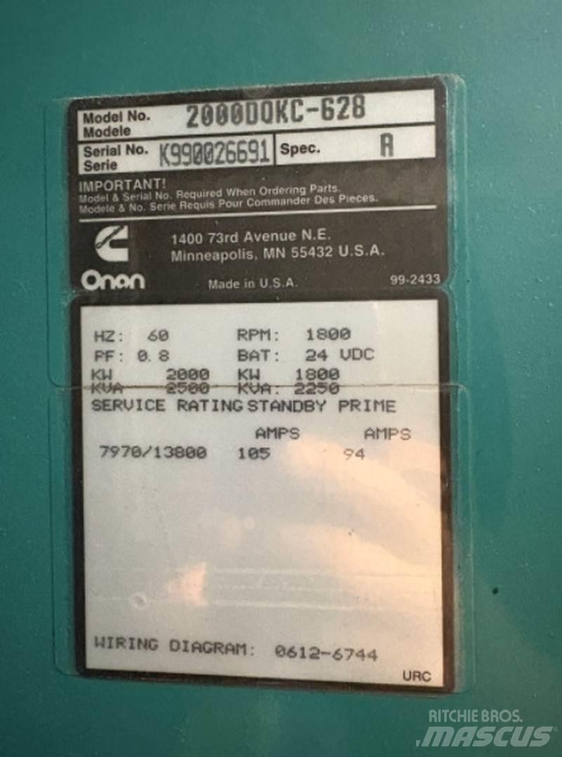 Cummins 2000DQKC-628 柴油发电机