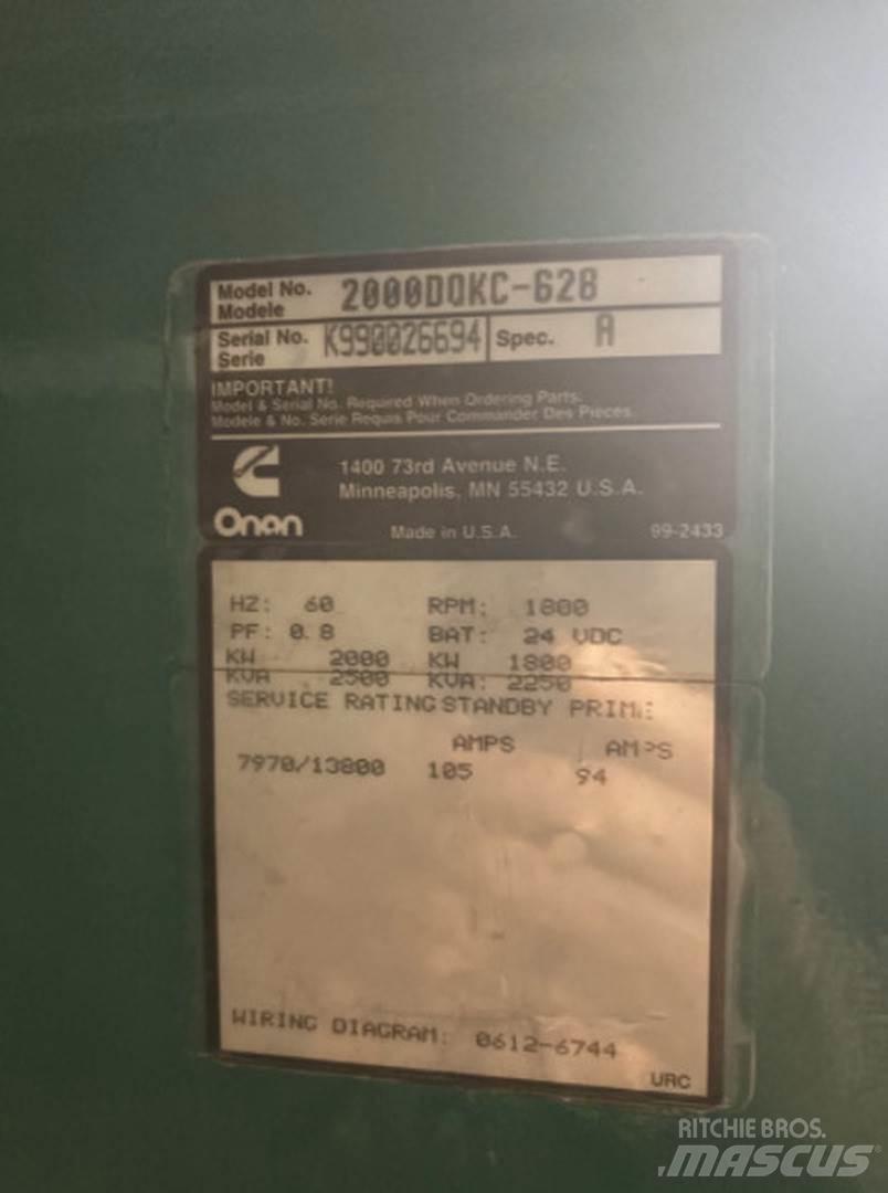 Cummins 2000DQKC-628 柴油发电机