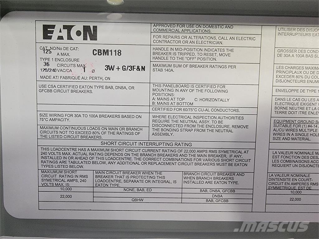Eaton CBM118 建筑机械-其他
