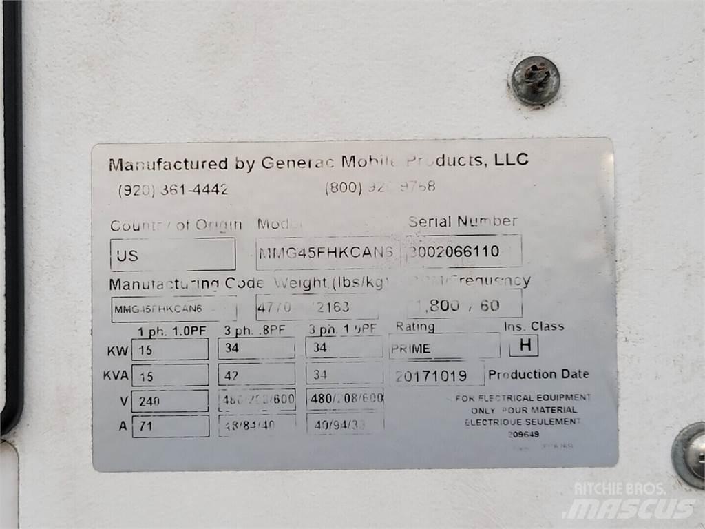 Generac MMG45FHKCAN6 柴油发电机