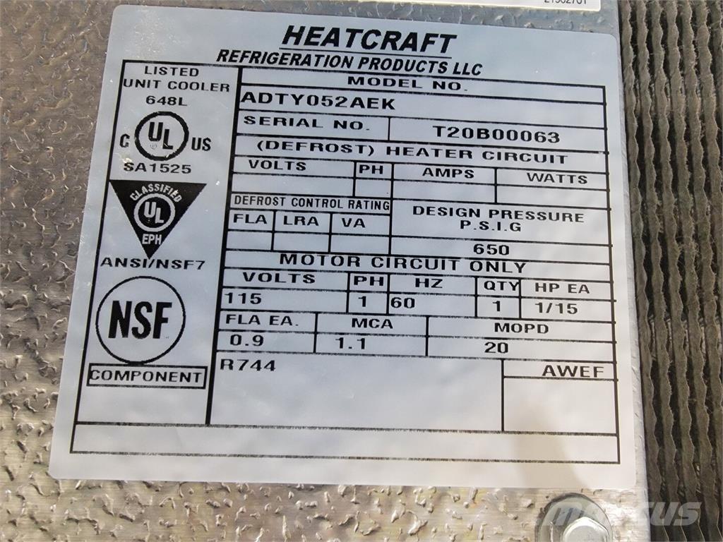  HEATCRAFT ADTY052AEK 加热和解冻设备