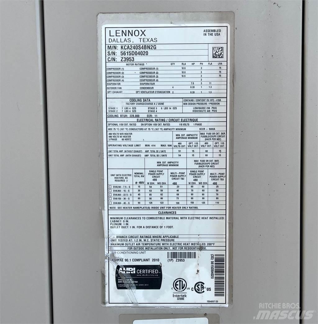  LENNOX KCA240S4BN2G 加热和解冻设备