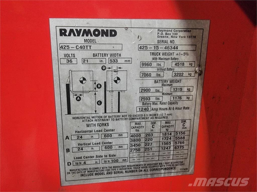 Raymond 425-C40TT 建筑机械-其他