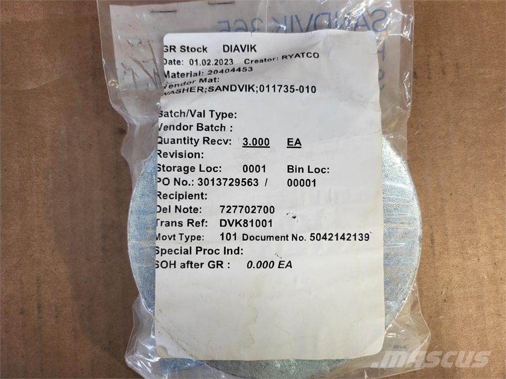 Sandvik 011735-010 建筑机械-其他