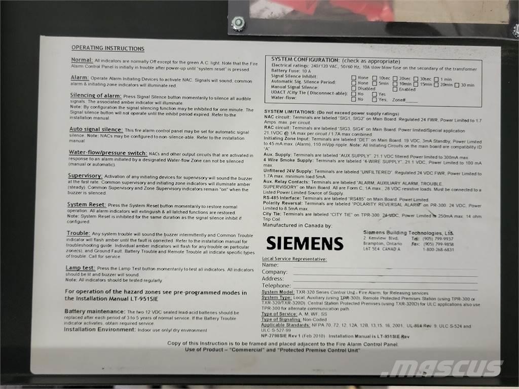 Siemens TXR-320 建筑机械-其他